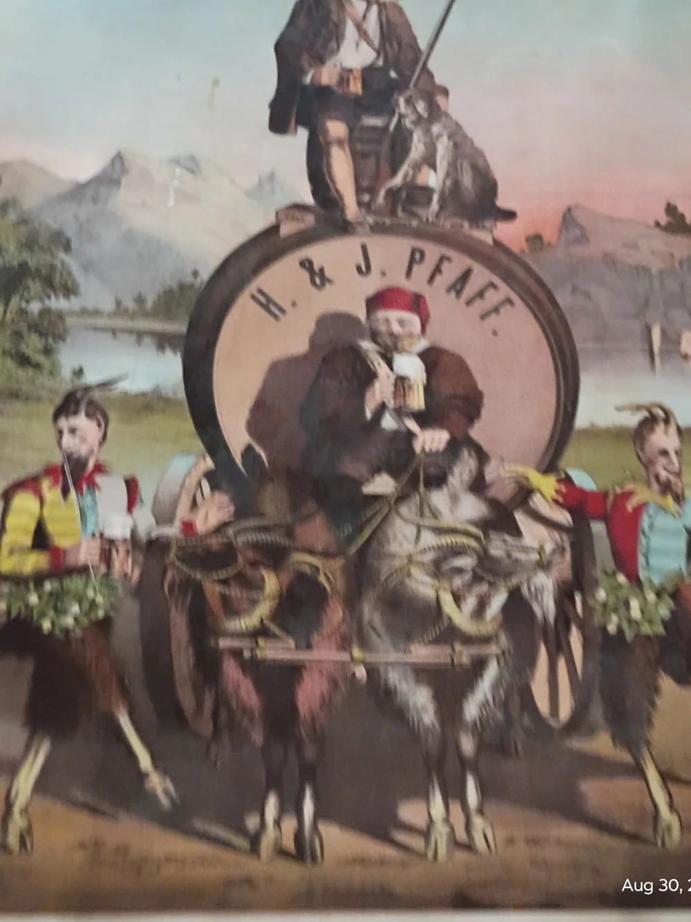 H. & J. Pfaff Lager Beer Vintage Poster - Multi-Color